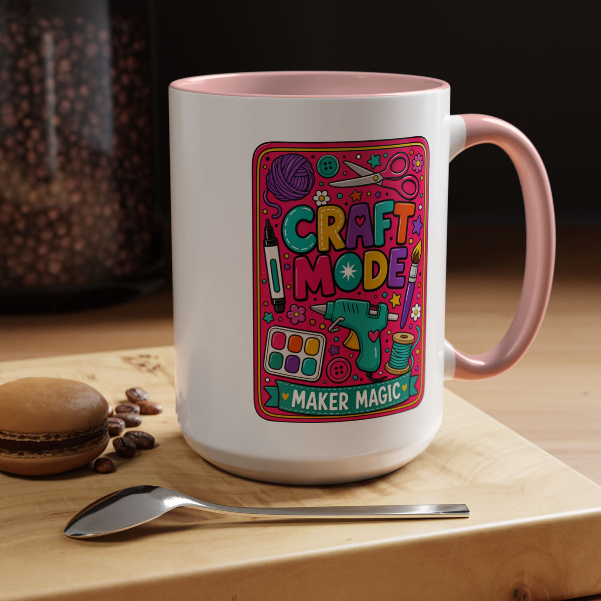 Craft Lover Coffee Mug, Craft Mode Maker Magic Mug, Gift for Crafters and DIY Enthusiasts, Creative Hobby Coffee Cup for Makers