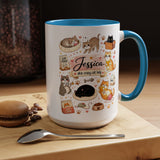 Personalized Cat Mom Mug, Custom Crazy Cat Lady Coffee Mug, Cat Lover Gift with Name, Cute Cat Mom Mug for Women