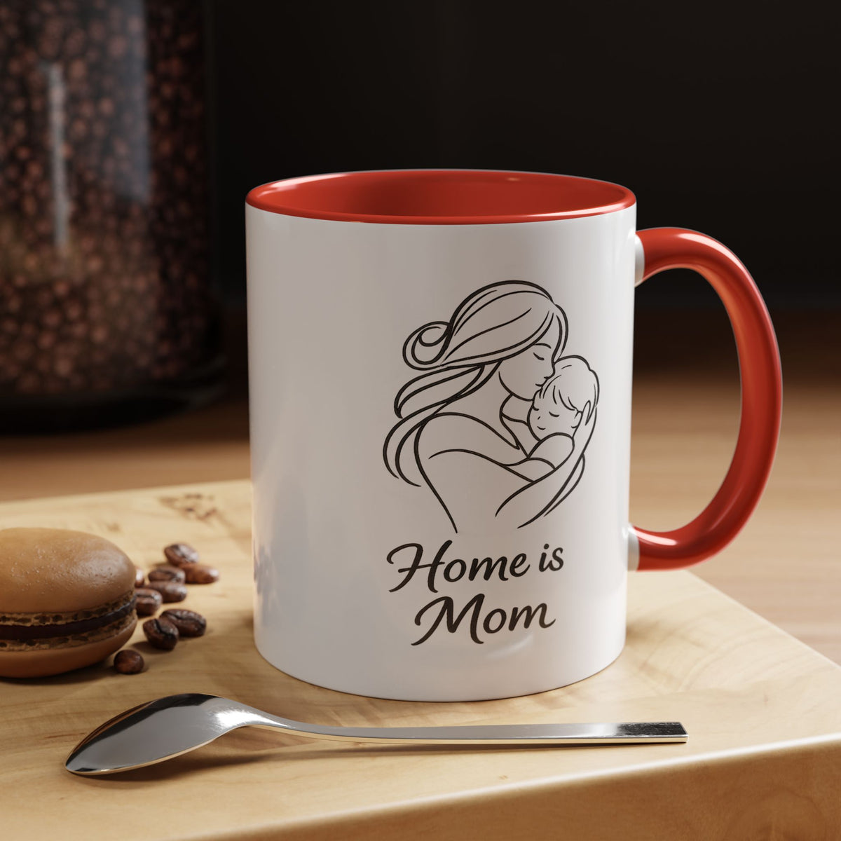 Home Is Mom Coffee Mug, Mother Daughter Gift Mug, Meaningful Mom Mug, Mother's Day Gift, Sentimental Gift for Mom, Mom Keepsake Cup