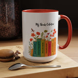 Book Lover Mug, Reading Coffee Mug, Cozy Reader Gift, Bibliophile Cup, Floral Books Mug, Bookworm Gift, Library Lover Present