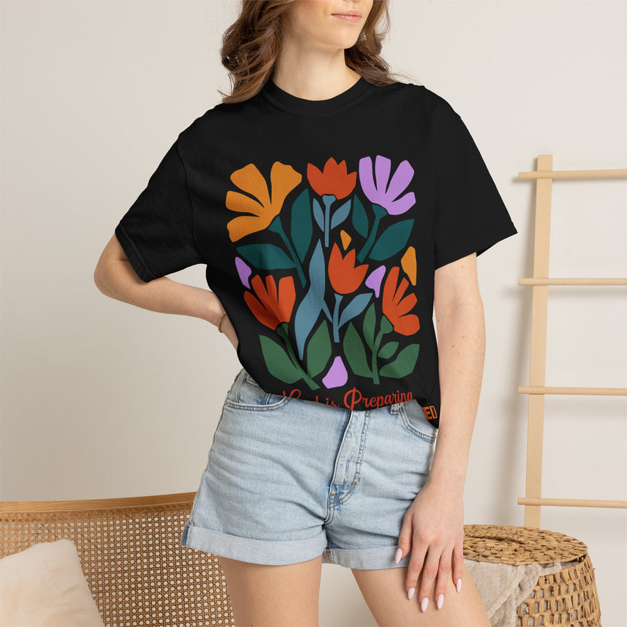 Christian Floral Comfort Colors Shirt, Faith Based Graphic Tee for Women, Bible Verse Comfort Tee, Inspirational Christian Flower Shirt