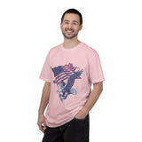 Bald Eagle American Flag Shirt, Retro Patriotic Graphic, Gift for USA Pride Fans, Fourth of July Celebrations and Everyday Clothing