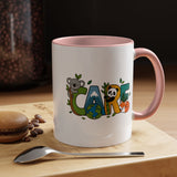 Earth Care Animal Mug, Eco Awareness Coffee Cup, Cute Wildlife Conservation Gift for Nature Lover, Earth Day Gift for Teacher or Mom
