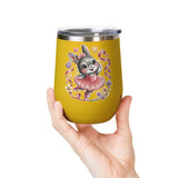 Ballet Bunny Wine Tumbler, Cute Pink Rabbit Cup, Gift for Ballerinas, Dance Students, Bunny Lovers and Ballet Besties