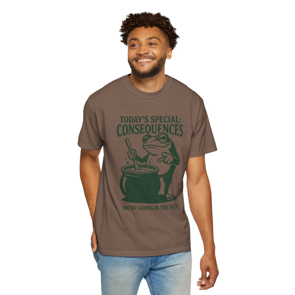 Funny Frog Consequences Shirt Comfort Colors Tee, Today's Special Consequences Teacher Shirt, Classroom Humor Gift, Retro Frog Graphic Tee