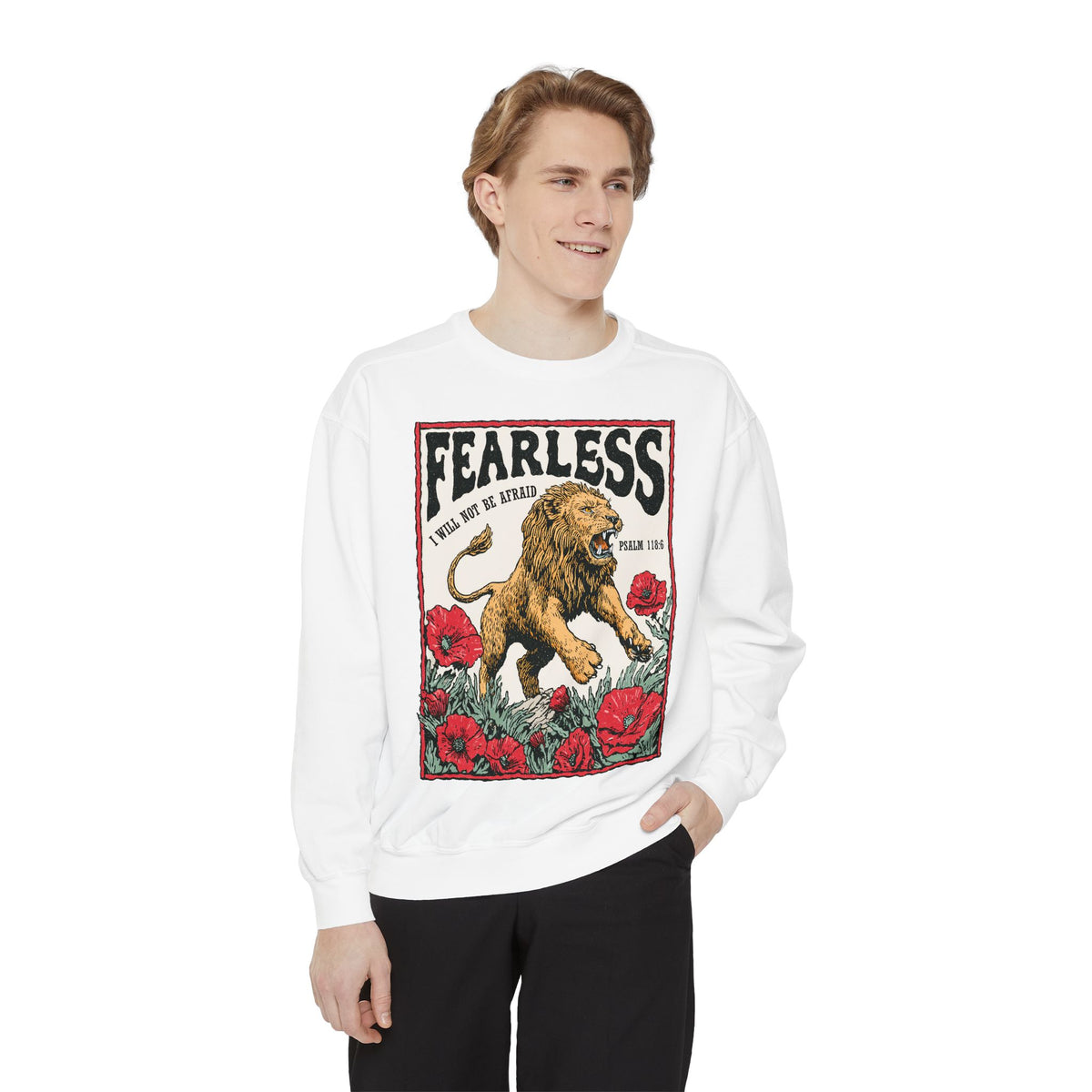 Fearless Christian Sweatshirt, I Will Not Be Afraid Crewneck, Faith Based Bible Verse Sweatshirt, Christian Gift for Women Men