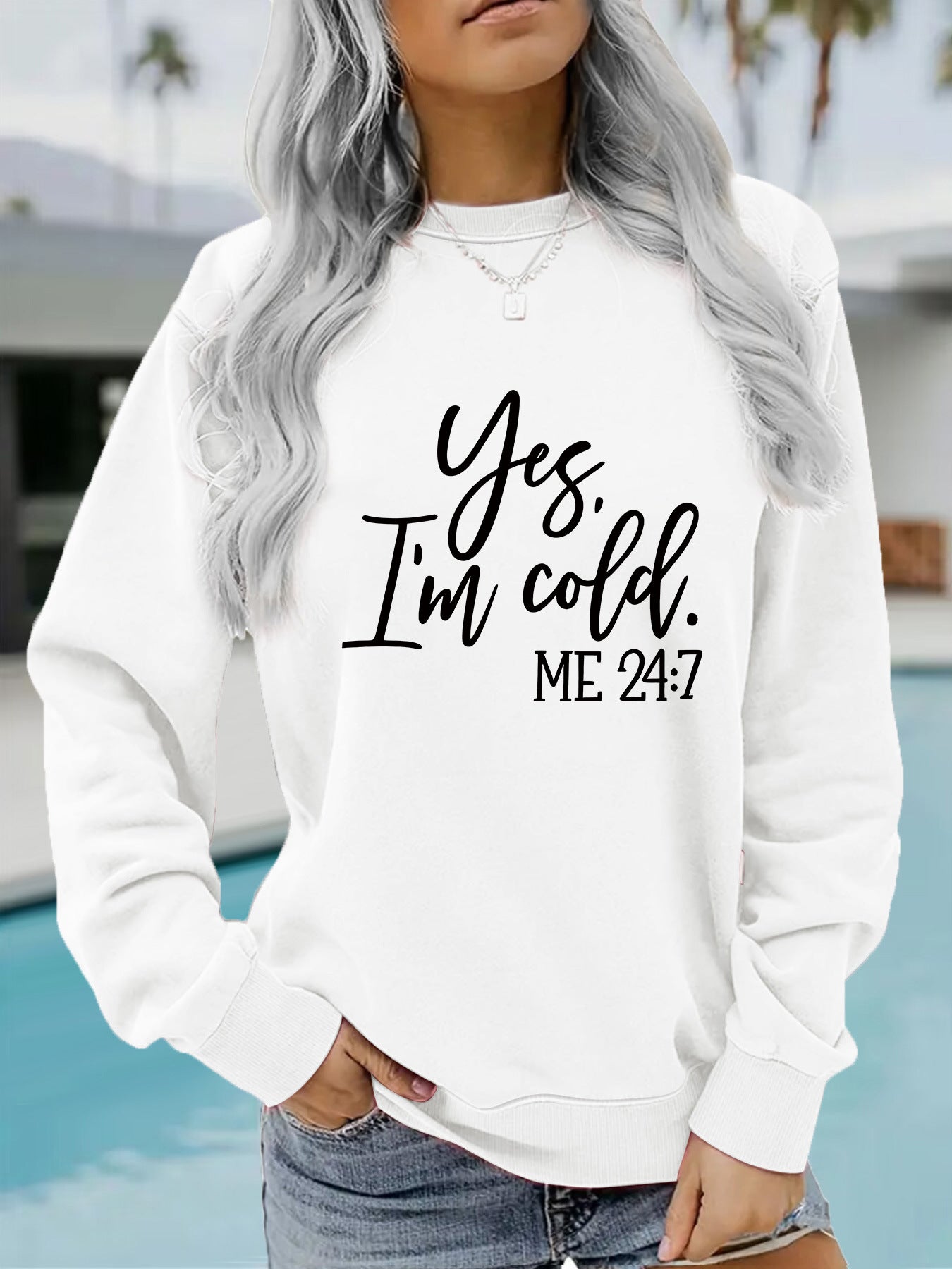 Slogan printed pullover sweatshirt sweatshirt