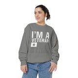 I'm a Veteran Not a Sucker or Loser Sweatshirt, Bold Military Crewneck, Patriotic Veteran Gift, Retired Soldier Veterans Day Pullover