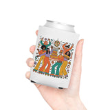 Retro Disco Birthday Can Cooler, 70s Roller Skating Party Design, Groovy Drink Holder, Gift for a Skater Friend Who Loves Vintage Aesthetics
