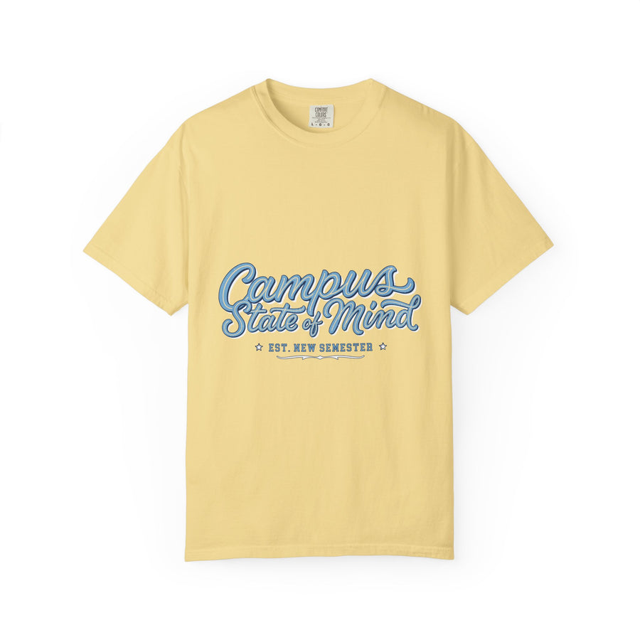 Campus State of Mind T-Shirt, New Semester College Graphic Tee, University Student Gift, Back to School Shirt, Campus Outfit, Dorm Life