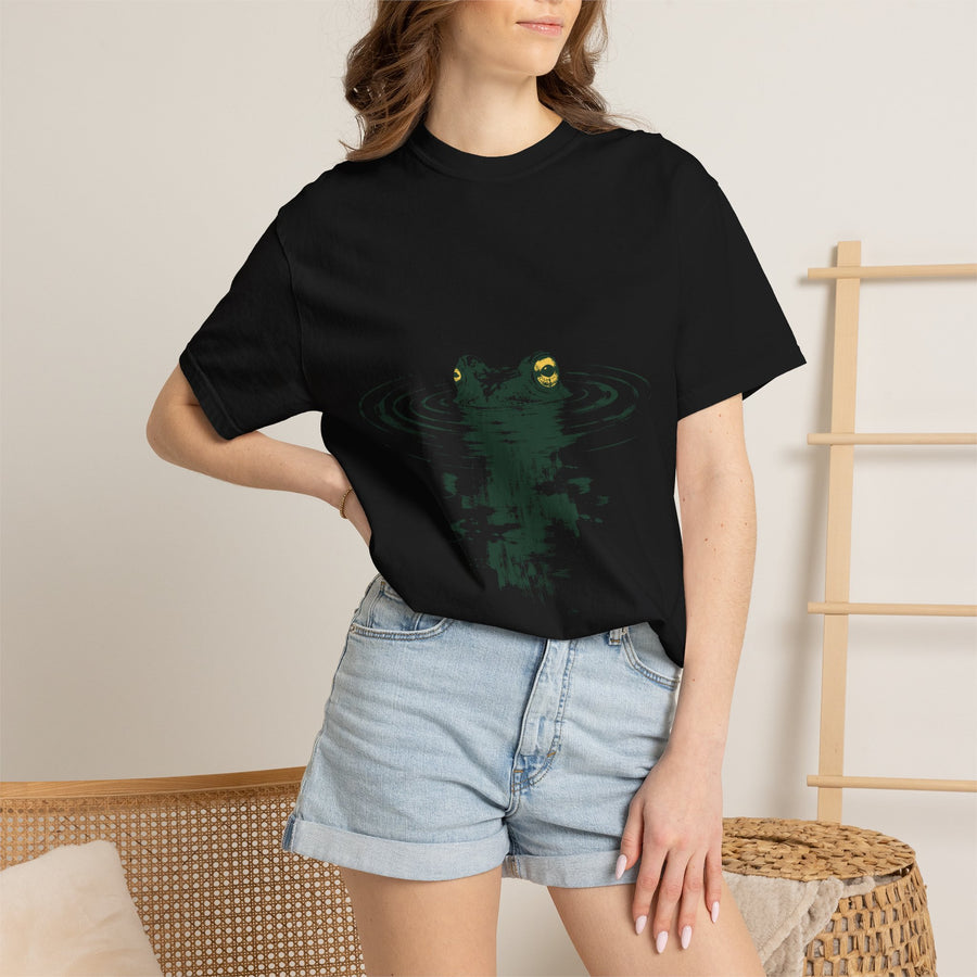 Comfort Colors Frog Pond Shirt, Minimalist Frog Graphic Tee, Nature Lover Shirt, Cottagecore Amphibian Tee, Wildlife Lover Gift