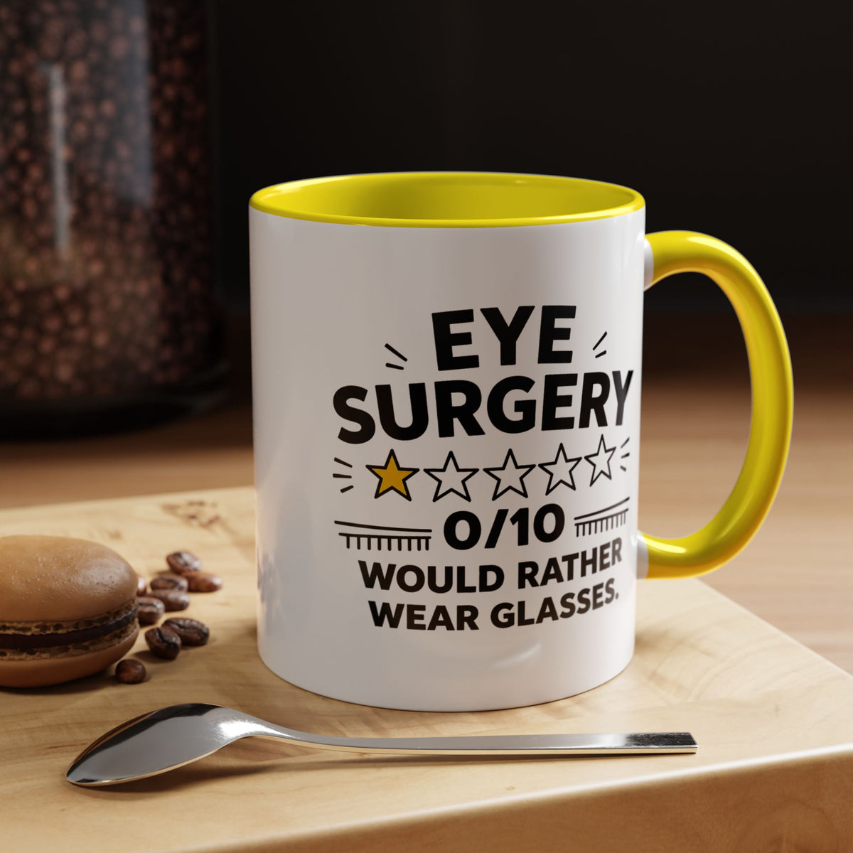 Funny Eye Surgery Mug, LASIK Recovery Gift, Eye Surgery Survivor Coffee Mug, Funny Glasses Lover Gift, Ophthalmology Humor Cup