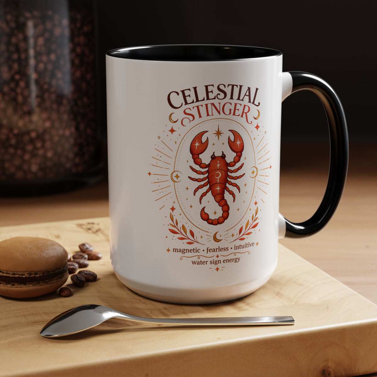 Scorpio Zodiac Coffee Mug, Celestial Stinger Astrology Mug, Water Sign Gift for Scorpio Woman, Horoscope Coffee Cup, Zodiac Lover Gift