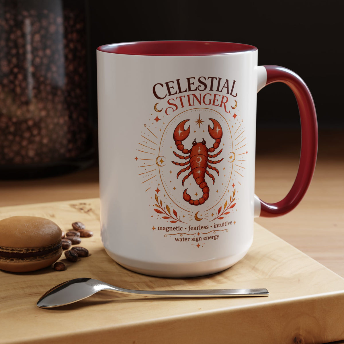 Scorpio Zodiac Coffee Mug, Celestial Stinger Astrology Mug, Water Sign Gift for Scorpio Woman, Horoscope Coffee Cup, Zodiac Lover Gift