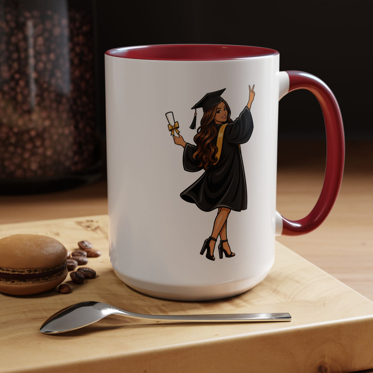 College Graduation Mug for Her, Female Graduate Coffee Cup, Congratulations Gift for Daughter, Sister or Best Friend, Senior Keepsake