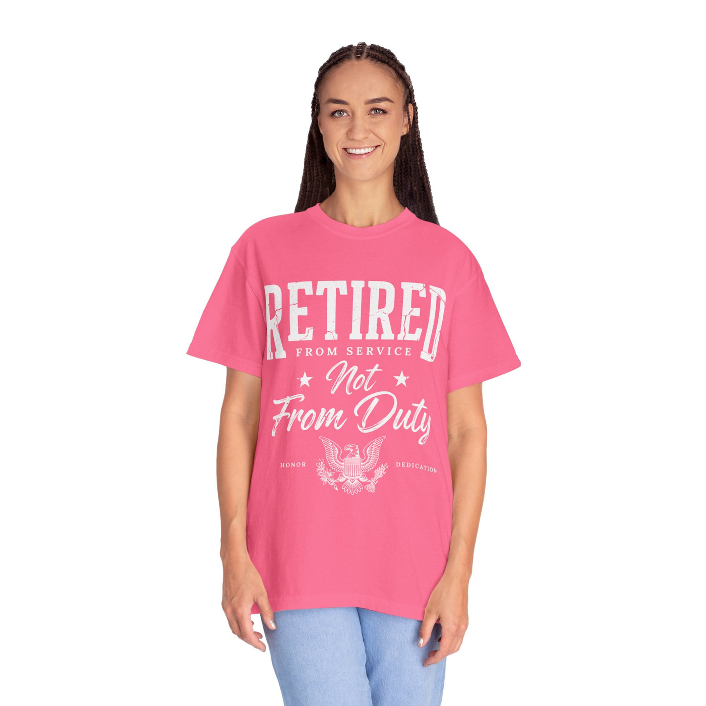 Retired From Service Not From Duty Shirt, Military Retirement T-Shirt, Veteran Gift for Men or Women, Patriotic Eagle Veterans Day Tee