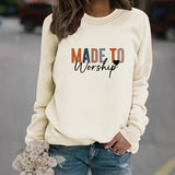 Round neck MADETO printed pullover sweatshirt sweatshirt
