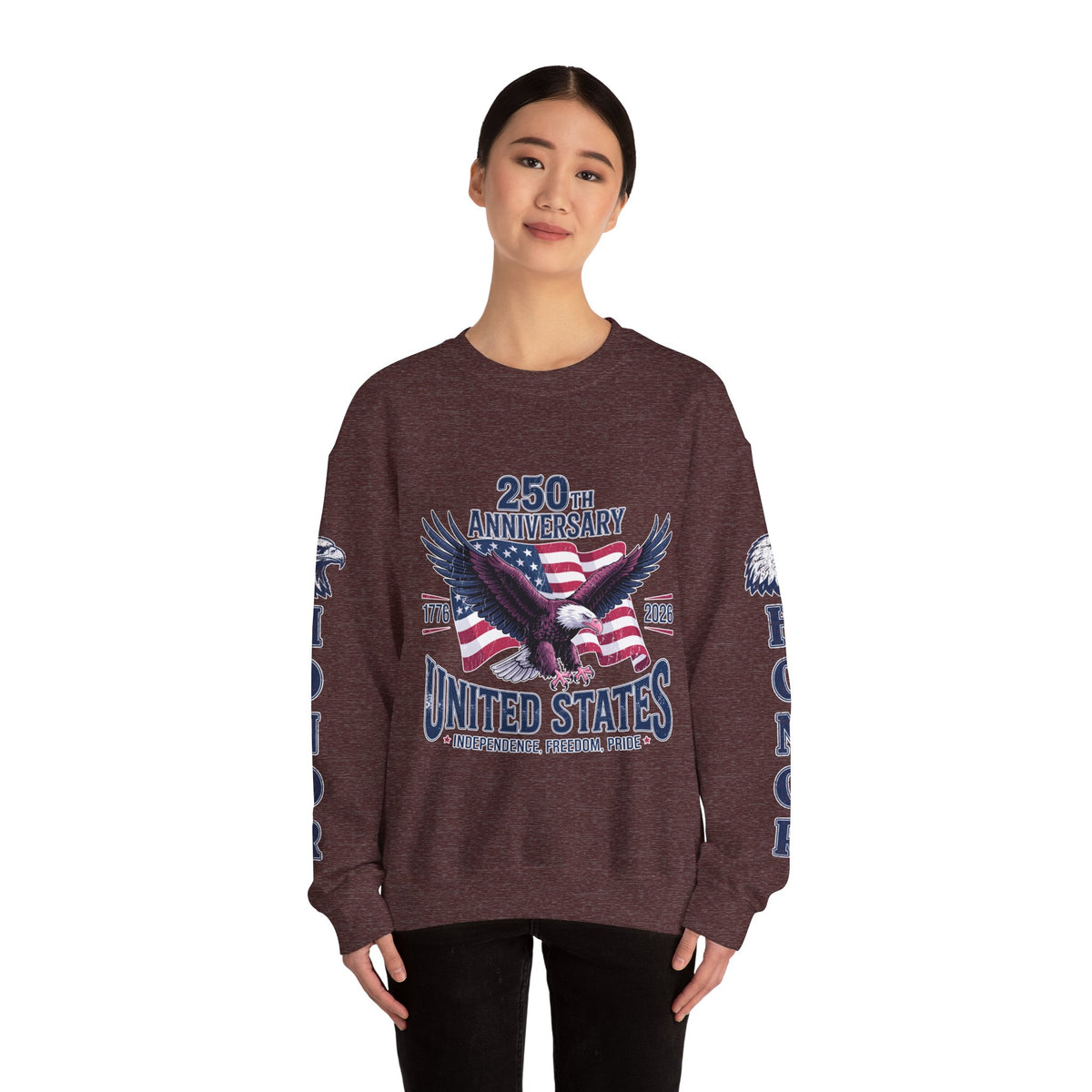 250th Anniversary Sweatshirt, United States Eagle Pullover, USA 1776 2026 Top, Independence Day Gift, Patriotic Americana Clothing