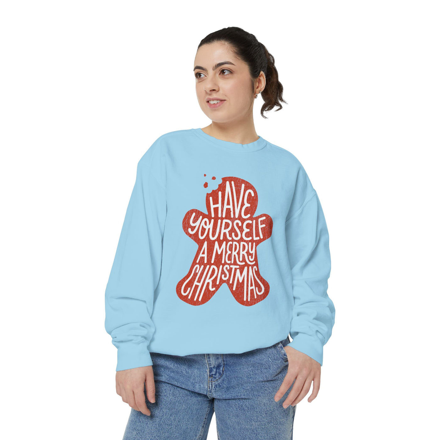 Have Yourself a Merry Christmas Sweatshirt, Gingerbread Cookie Crewneck, Cute Holiday Baking Pullover, Christmas Gift for Baker or Teacher