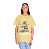 Booked for Christmas Shirt, Book Lover Holiday T-Shirt, Christmas Tree Books Tee, Cozy Reading Gift for Librarian, Teacher or Bookworm