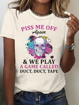 Short sleeved women's t-shirt skeleton Halloween