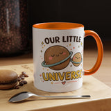 Cute Planet Family Mug, Our Little Universe Coffee Mug, Parent Child Gift, New Mom Mug, Space Lover Family Cup, Baby Shower Gift