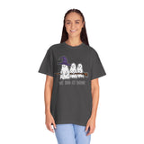 We Boo at Dawn Ghost Shirt, Funny Halloween Witch Broom Graphic Tee, Cute Spooky Season Gift for Friends and Ghost Lovers, October Outfit