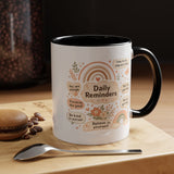 Daily Reminder Coffee Mug, Cute Positive Affirmation Mug, Mental Health Gift for Her, Self Love Coffee Cup, Encouraging Mug