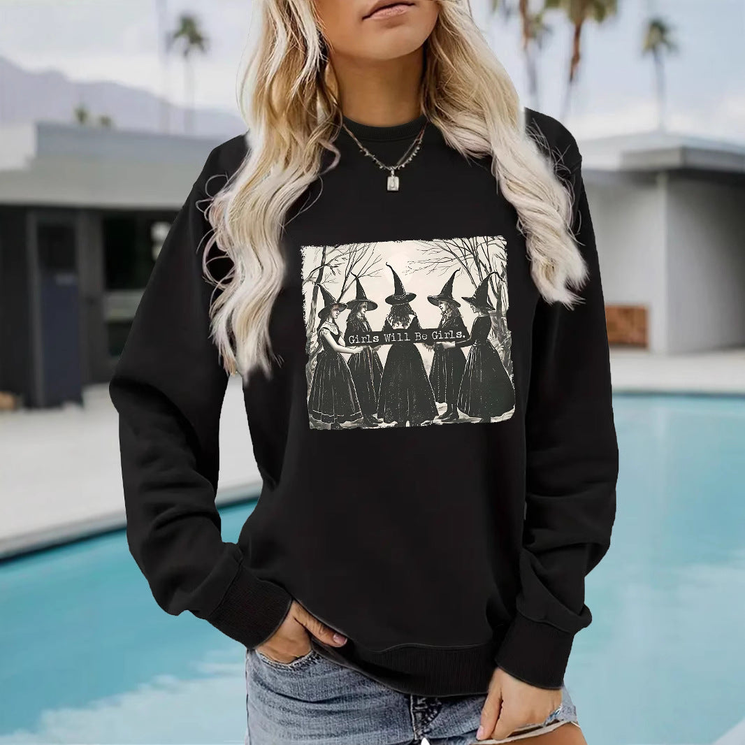 Printed pullover sweatshirt sweatshirt