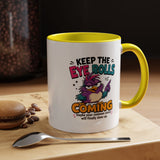 Funny Eye Roll Mug, Sarcastic Bird Coffee Cup, Keep the Eye Rolls Coming Quote Gift for Coworker, Best Friend Birthday, Office Humor