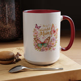 To My Wonderful Mum Butterfly Mug, Floral Mom Coffee Mug, Mother's Day Gift for Mum, Butterfly Coffee Cup, Mom Appreciation Gift