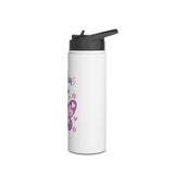 Cute Butterfly Personalized Water Bottle, Custom Name Drink Bottle, School Gift, Butterfly Lover Present, Birthday Gift, Reusable Bottle