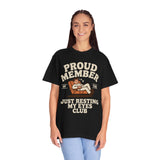 Funny Nap Lover Comfort Colors Shirt, Just Resting My Eyes Club Tee, Tired Adult Humor Shirt, Relaxation Graphic Tee Gif