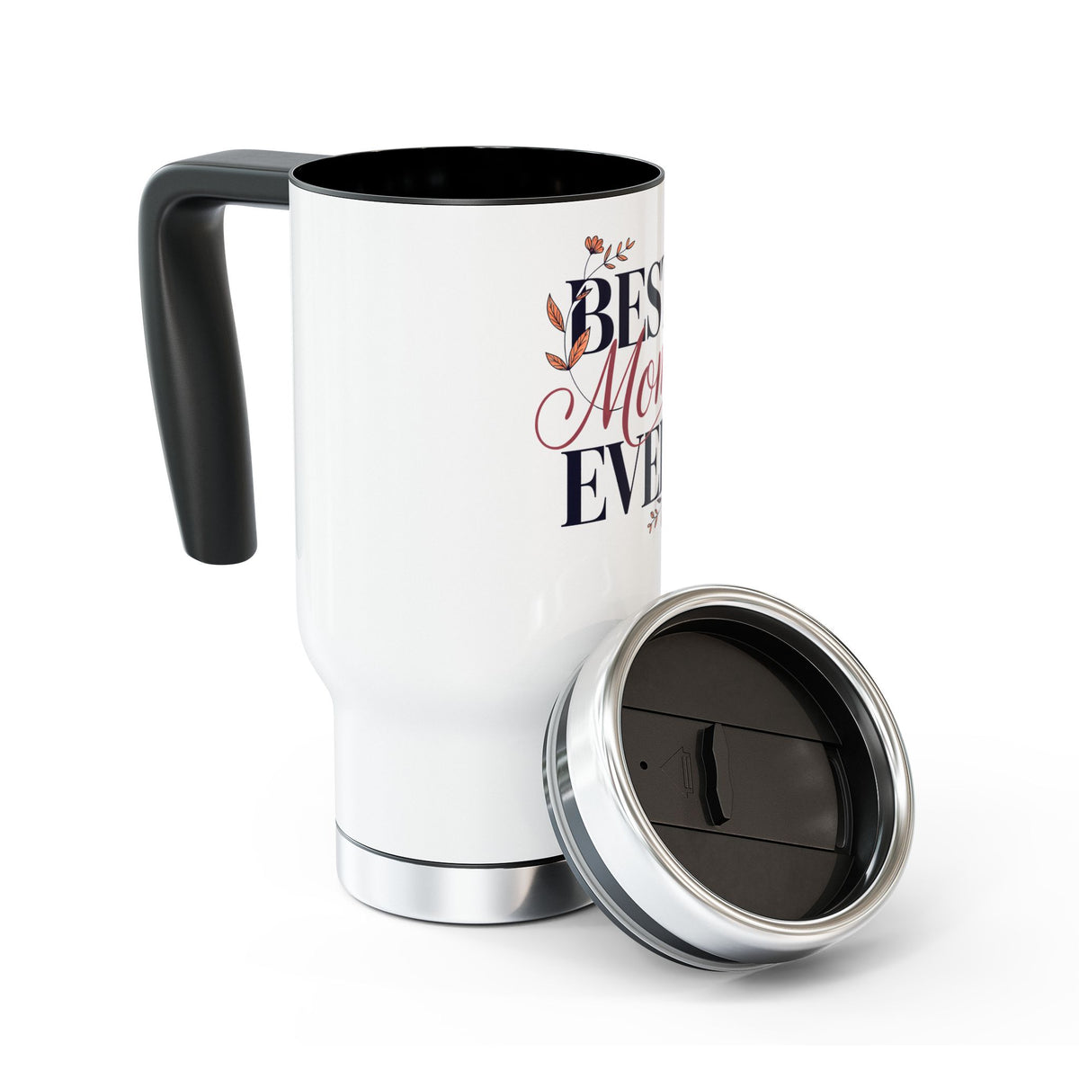 Best Mom Ever Stainless Steel Travel Mug, Floral Coffee Cup, Mothers Day Gift for Mom, Cute Botanical Travel Mug, Gift for Mama