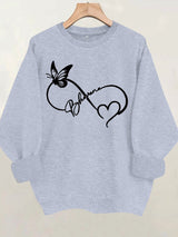 Round neck fleece hoodie