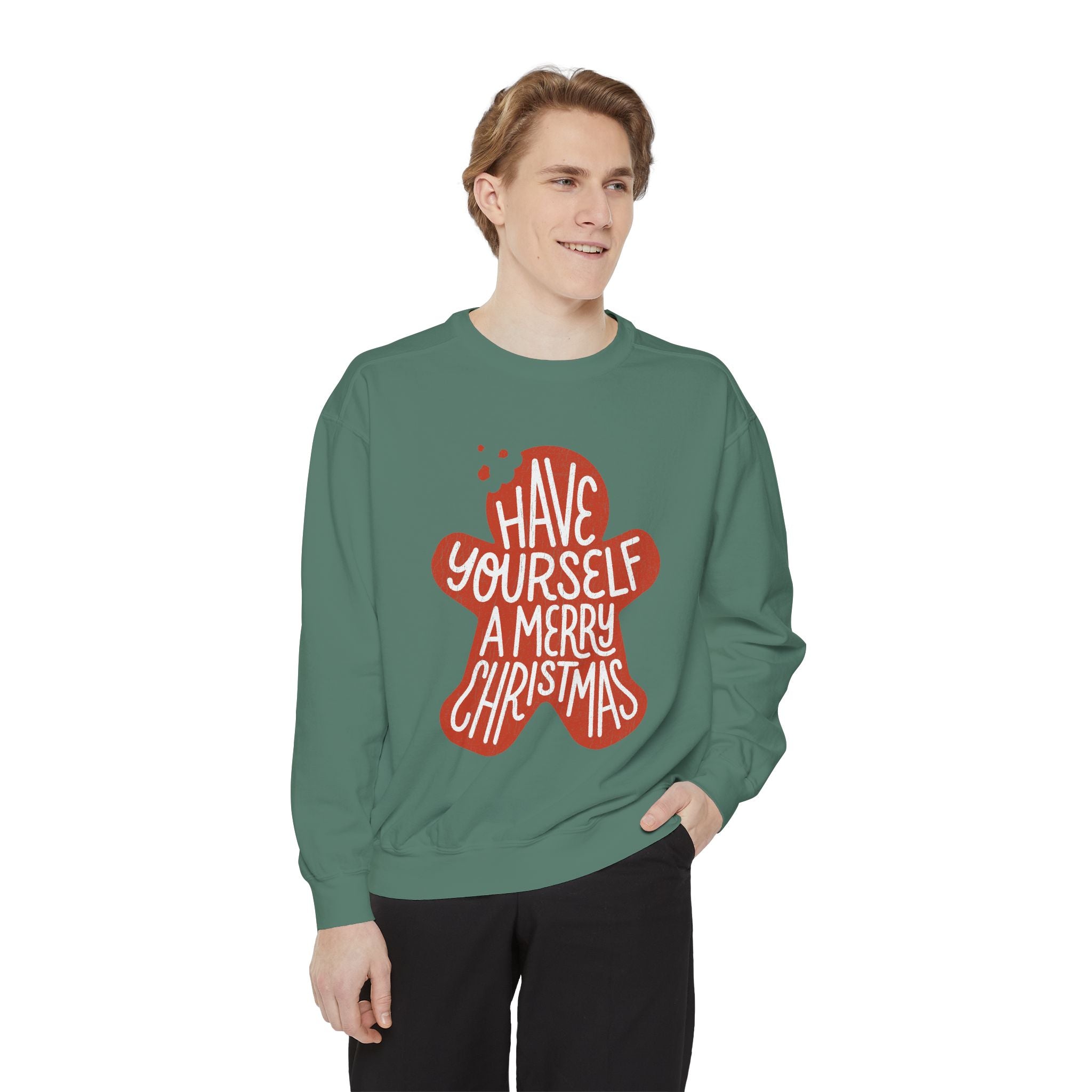 Have Yourself a Merry Christmas Sweatshirt, Gingerbread Cookie Crewneck, Cute Holiday Baking Pullover, Christmas Gift for Baker or Teacher