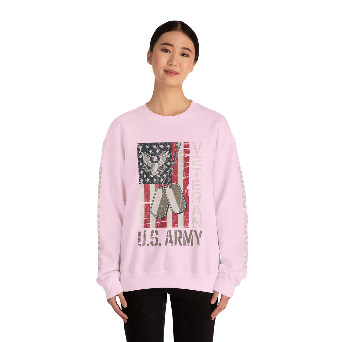 US Army Sweatshirt, Vintage Military Pullover, American Flag Army Top, Veteran Gift, Patriotic Military Clothing, Army Family Gift