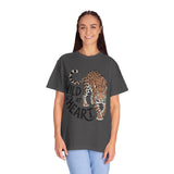 Leopard Graphic Comfort Colors Shirt, Wild At Heart Leopard Tee, Boho Animal Print Shirt, Safari Lover Gift for Women