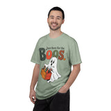 Funny Halloween Ghost Shirt, Where My Boos At Graphic Tee, Spooky Season Drinking Gift for Beer Lover, Fun Adult Costume Party Outfit
