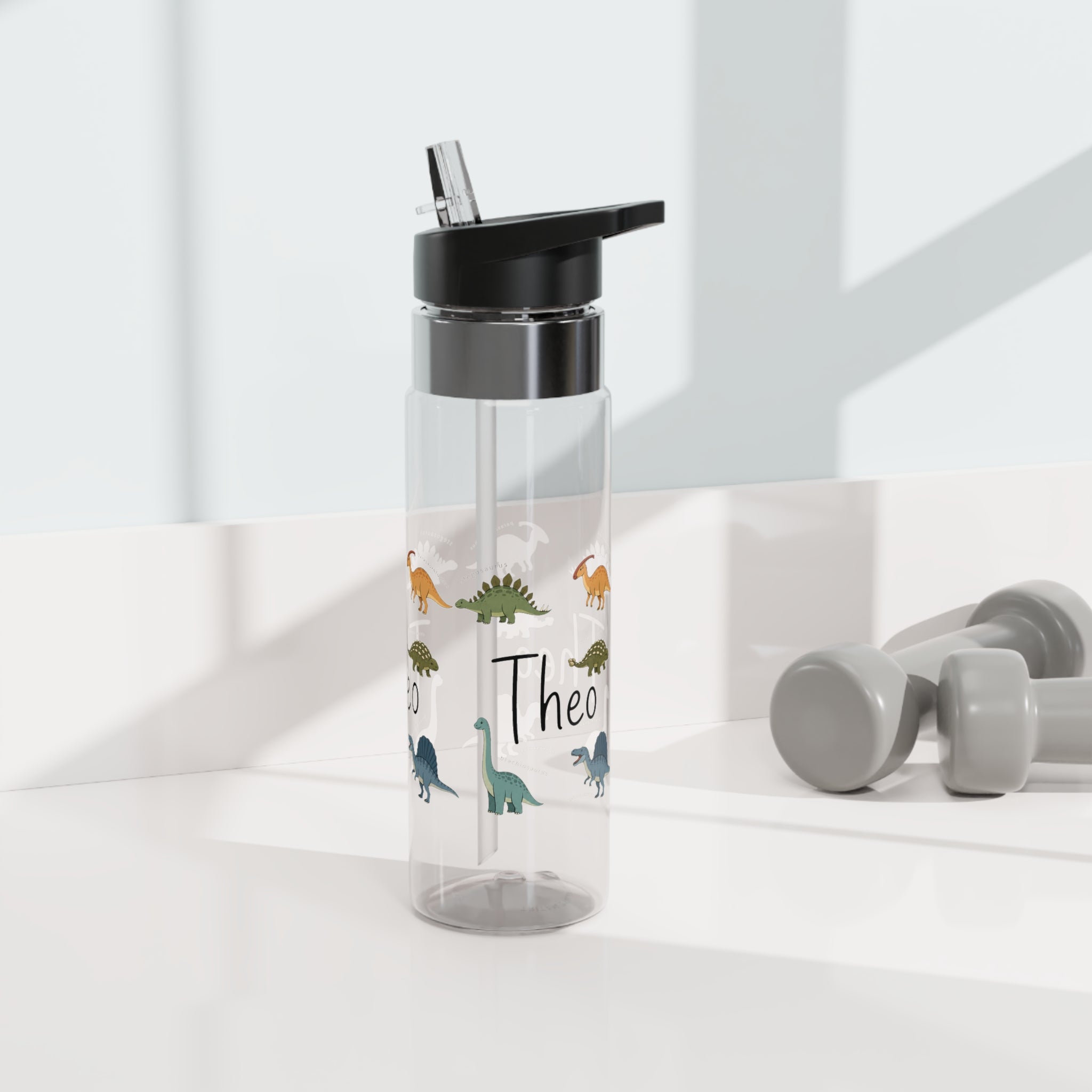 Custom Dinosaur Water Bottle for Kids, Personalized Dino Kids Water Bottle, Dinosaur Gift for Boys, Back to School Bottle, BPA Free