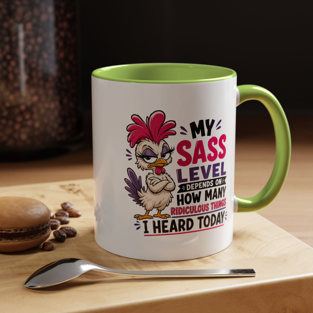 Funny Sass Mug, Sarcastic Chicken Coffee Cup, Ridiculous Things Quote Gift for Coworker, Best Friend Birthday Gift, Sassy Office Humor