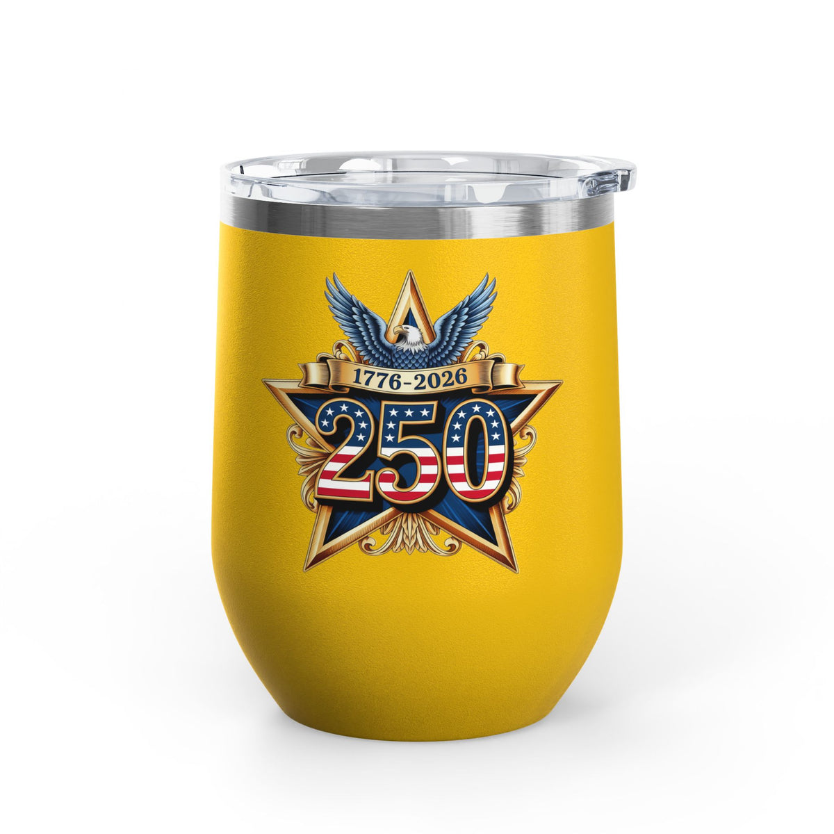 America 250 Wine Tumbler, 1776 to 2026 Anniversary Gift, Patriotic USA Wine Cup, American Pride Drinkware, 4th of July Gift