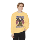 Honoring Those Who Served Sweatshirt, Military Memorial Crewneck, Fallen Soldier Tribute, Veteran Remembrance Gift, Patriotic Eagle Top