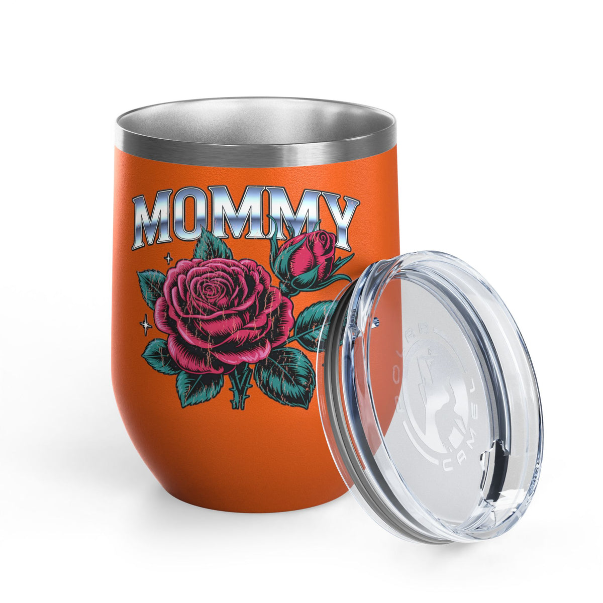 Mommy Rose Wine Tumbler, Pink Floral Cup, Mother's Day Gift for Mom, Birthday Present for Mama and Floral Lovers