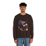 Patriotic Eagle Freedom Sweatshirt, American Flag Crewneck, Broken Chain Military Style Pullover, Fourth of July Gift for Him or Her