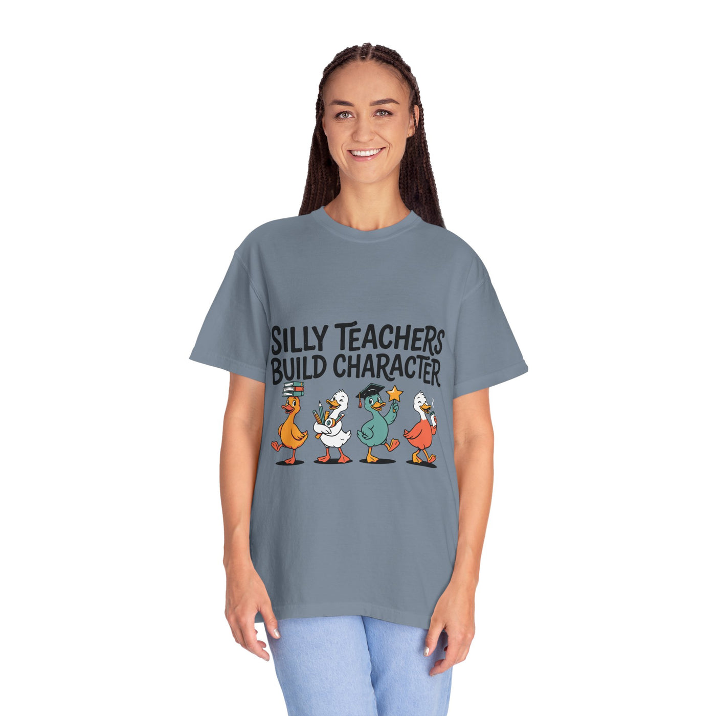 Funny Teacher Comfort Colors Shirt, Silly Teachers Build Character Tee, Teacher Appreciation Gift, Elementary School Teacher Shirt