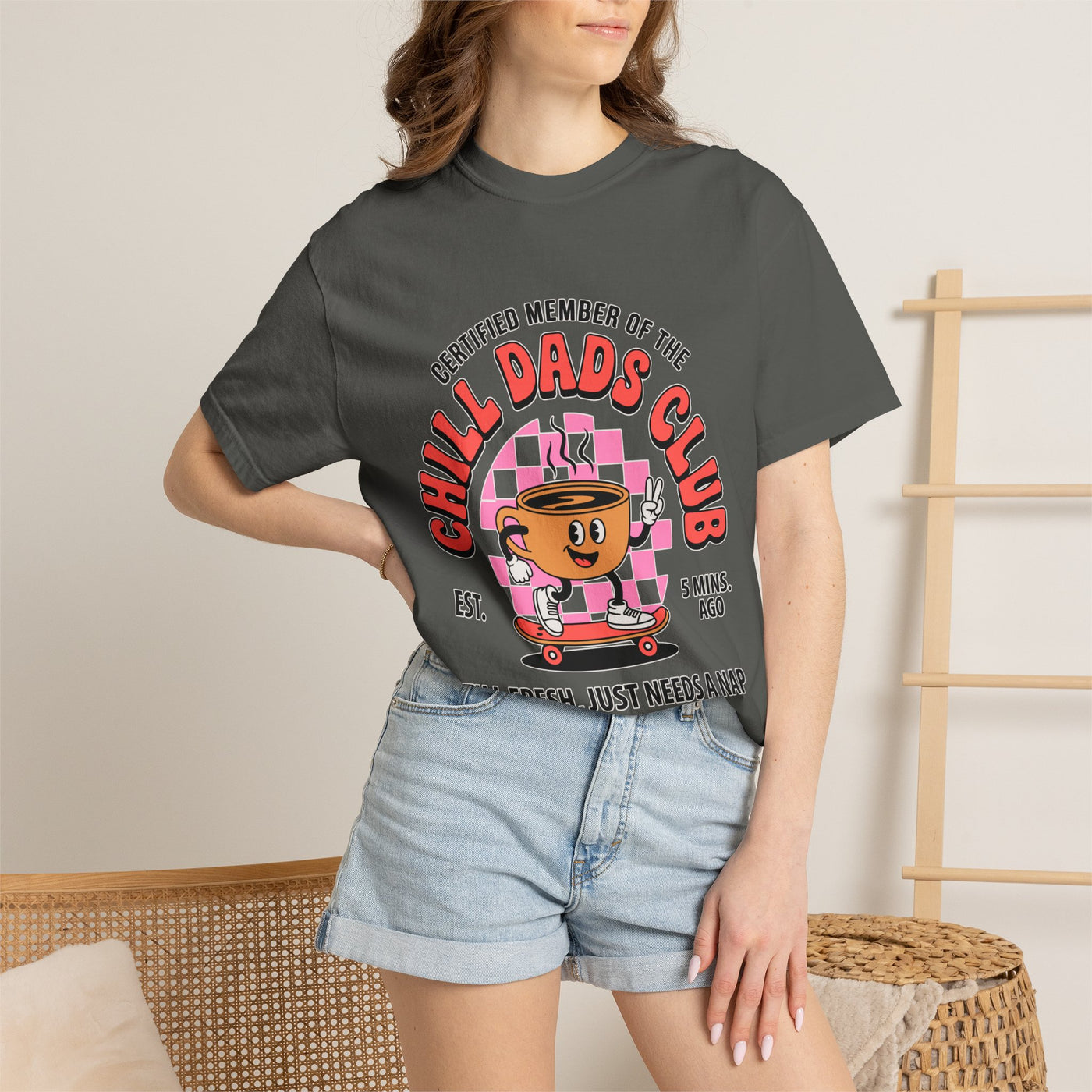 Chill Dads Club Shirt, Funny Dad Coffee T-Shirt, Tired Dad Graphic Tee, Cool Father Gift, New Dad Shirt, Coffee Lover Tee