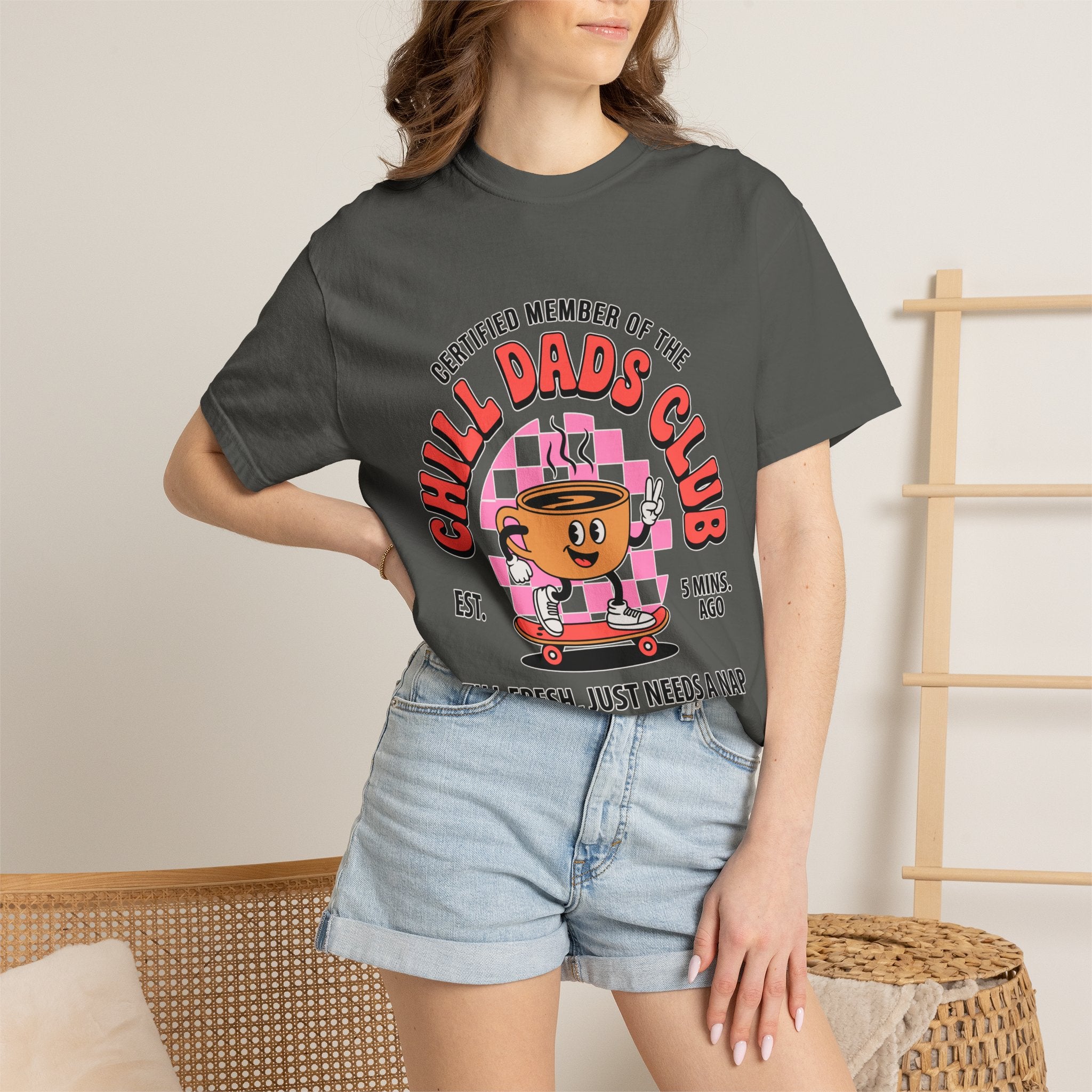 Chill Dads Club Shirt, Funny Dad Coffee T-Shirt, Tired Dad Graphic Tee, Cool Father Gift, New Dad Shirt, Coffee Lover Tee