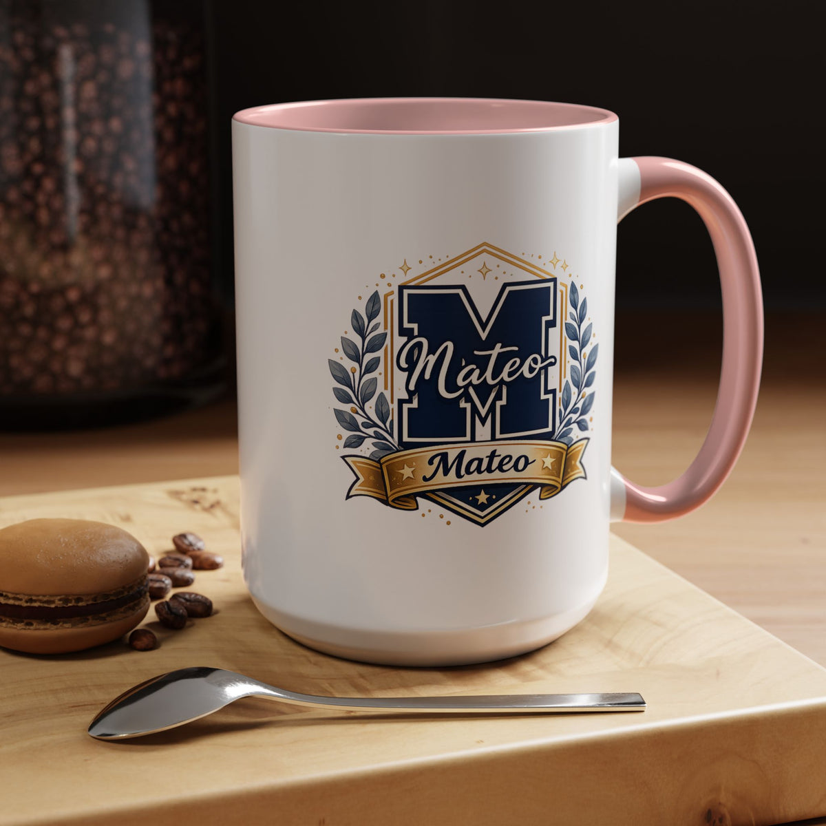 Personalized Initial Name Mug, Custom Monogram Coffee Mug for Men and Boys, Letter Mug with Name, Birthday Gift for Son, Unique Custom Cup