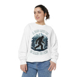 Bigfoot Dad Comfort Sweatshirt, Funny Sasquatch Father's Day Crewneck, A Dad Like Me Is Hard To Find Comfort Sweatshirt